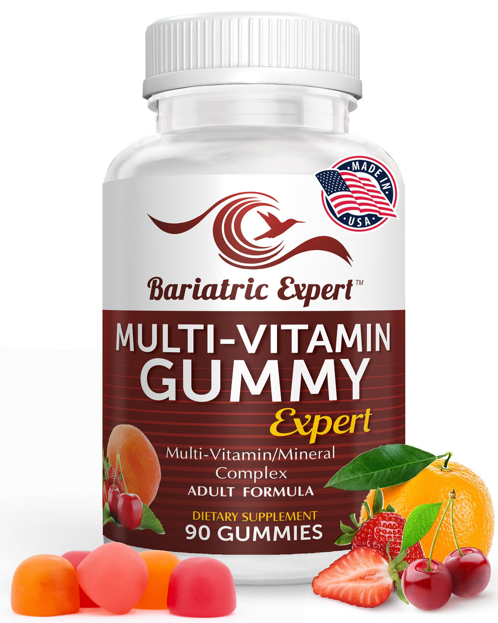 Bariatric Food Expert multivitamin gummies bottle for easy daily intake.