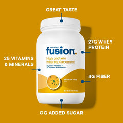 Bariatric Fusion scoop-in-tub demonstrates simple portioning for consistent nutrition.