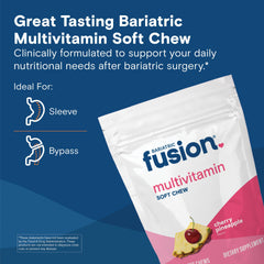 Bariatric Fusion soft chews cherry pineapple closeup highlighting smooth texture and appealing flavor