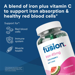 Close-up of Bariatric Fusion watermelon iron chew texture