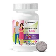 BariatricPal One mixed berry chewable bottle showing the daily multivitamin for on-the-go nutrition.