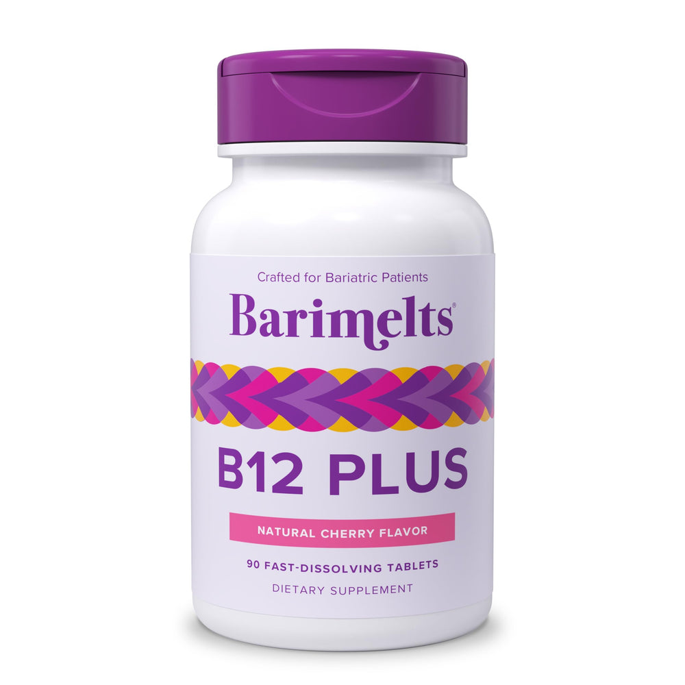 Barimelts B12 Plus tablet melt demonstrates fast dissolution for post-bariatric nutrition support.