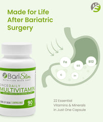 BariSlim iron 18mg label emphasizes mineral support and absorption.