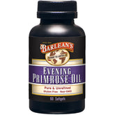 Barlean's Evening Primrose Oil softgel bottle showing GLA support for daily wellness