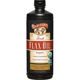 Barlean's Flaxseed Oil bottle shows cold pressed purity for vegan meals