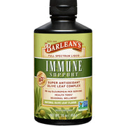 Barlean's Olive Leaf Complex bottle shows potent oleuropein-rich formula for immune support