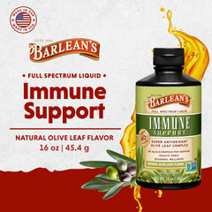 Barlean's Olive Leaf Complex pour demonstrates convenient daily serving and easy mix-in with drinks