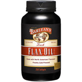 Barlean's flaxseed oil softgels bottle pour may support daily omega intake