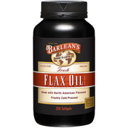 Barlean's flaxseed oil softgels bottle pour may support daily omega intake
