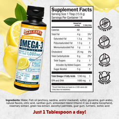 Barlean's Omega-3 Lemon Creme spoon serving for easy daily intake