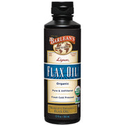 Barlean's Organic Lignan Flaxseed Oil bottle, rich omega-3 option.