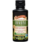 Barlean's Peppermint Olive Leaf Complex bottle front view for daily immune support.