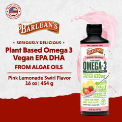 Barlean's Pink Lemonade spoon serve highlights convenient intake on busy mornings.