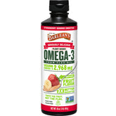 Barlean's vegan omega-3-6-9 flax oil bottle supports daily heart and brain health.