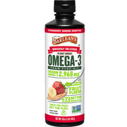 Barlean's vegan omega-3-6-9 flax oil bottle supports daily heart and brain health.