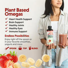 Barlean's vegan flax oil drops provide omega-3-6-9 in an emulsified format.