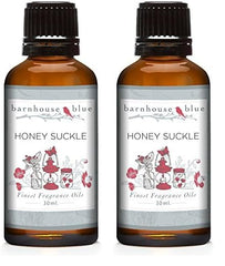 Barnhouse Blue Honeysuckle amber bottle with dropper for precise fragrance in candles, soaps, and diffusers.