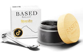 Based Shilajit resin jar close-up highlighting rich texture for energy support.