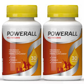 Basic Brands Powerall multivitamin bottle front view showing a complete daily formula for energy support