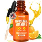 Basic Greens liposomal vitamin C 6000mg bottle highlighting premium immune support.