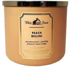 Bath & Body Works Peach Bellini 3-Wick Candle delivering room-filling peach aroma for cozy spaces.