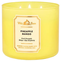 Bath & Body Works White Barn Pineapple Mango 3-Wick Candle, 14.5 oz, ideal for cozy evenings