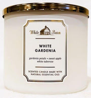 Bath & Body Works White Barn 3-Wick Candle with White Gardenia for room-filling fragrance