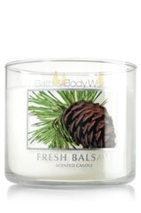 Bath & Body Works Slatkin & Co. Fresh Balsam 3-Wick Candle para crear ambientación cálida y aromática