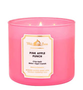 Vela Bath & Body Works White Barn 3-wick Pink Apple Punch para sala con aroma intenso