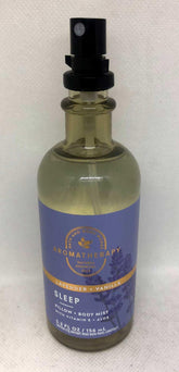 Bath & Body Works Aromatherapy Pillow Mist bottle with lavender-vanilla scent for restful sleep.
