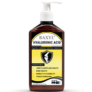 BAXYL liquid hyaluronic acid bottle for joint support and daily ease.