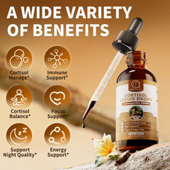 BBEEAAUU cortisol supplements bottle pour shows quick absorption potential.