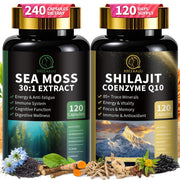 BBEEAAUU Shilajit Sea Moss Bundle bottle supports daily vitality.