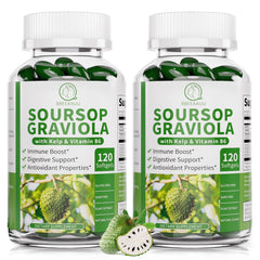 BBEEAAUU soursop graviola capsules bottle for vegan gluten-free daily support