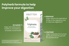 BBETTER Triphala capsules side view for easy daily use.
