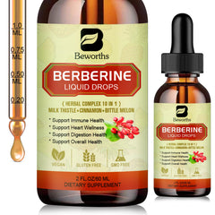 B BEWORTHS Berberine liquid drops bottle for digestion support.