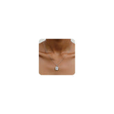 BBPM worry stone necklace front view in silver, ideal for daily stress relief as a stylish accessory