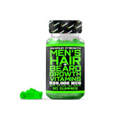 BBS Best Beard Stuff bottle front showing chewables for a fuller beard look.