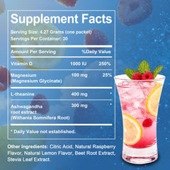 Bcuelov Cortisol Drink Mix packaging shows convenient single-serve sticks for on-the-go use.