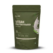 BE ODD Vegan Protein Powder unflavored bottle, ideal for dairy-free shakes