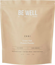 Be Well by Kelly LeVeque chai beef protein bottle with high-protein per serving
