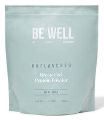 Be Well by Kelly Unflavored Beef Protein Powder bag front showing 23g protein per serving for meals
