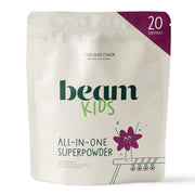 Beam Kids all-in-one bottle closeup showing complete nutrition for growing children