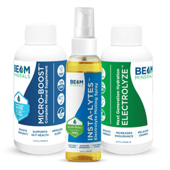 Beam Minerals Travel Pack box front showing compact hydration solution for on-the-go.