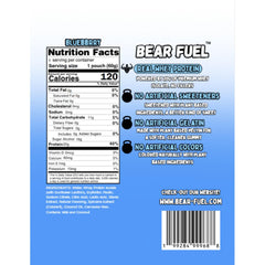 Bear Fuel Protein Gummies closeup shows chewy texture and natural sweetness for a healthy snack.