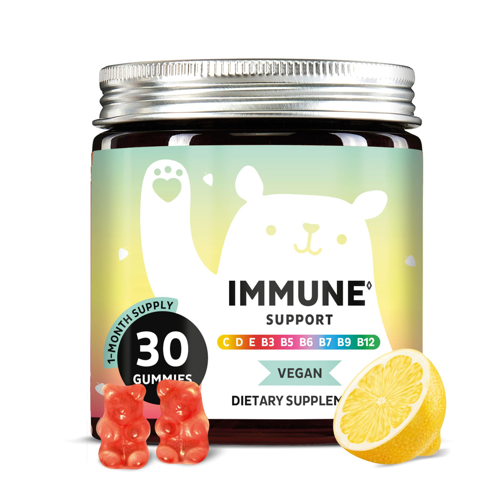 Bears with Benefits Immune Gummies bottle front for daily vegan immune support