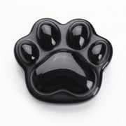 BEAUSIOO Obsidian animal paw worry stone close-up of polished surface highlighting gloss for daily use