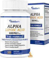 Bebien fit Alpha Lipoic Acid 600mg + CoQ10 capsules for nerve support and energy