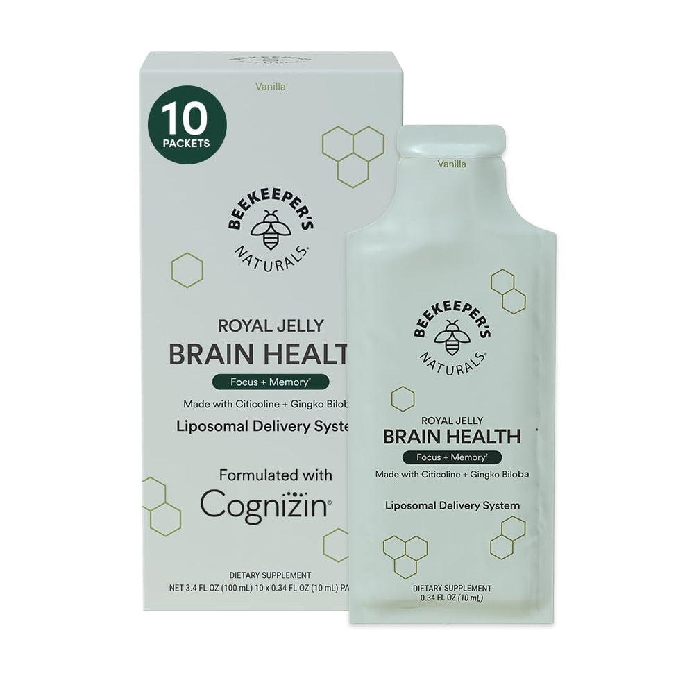 Beekeeper's Naturals vanilla brain nootropic bottle for daily focus