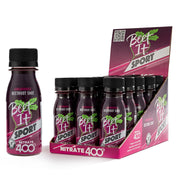 BEET IT Sport Pro-Elite Shot label close-up shows natural beet nitrate source for endurance support.